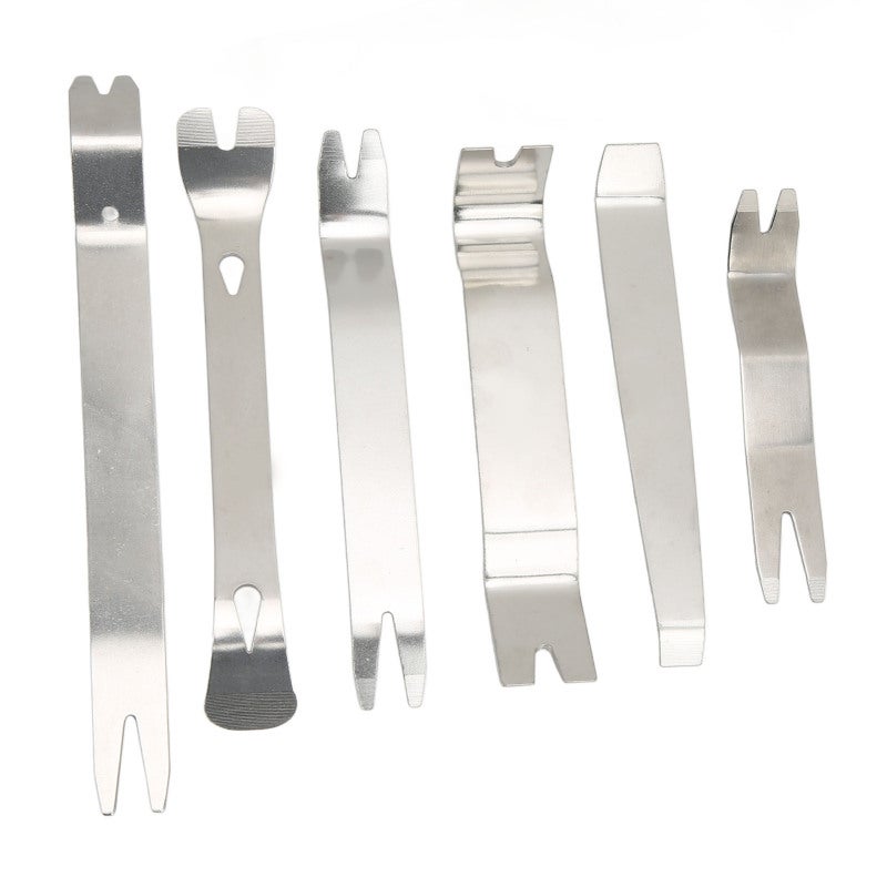 Stainless Steel Car Trim Removal Tool Kit 6-Piece - Multipurpose Auto Fastener Removal Tool - Safe Panel Pry Tool for Car Stereo Audio Dashboard Door Panel Repair - Image 1