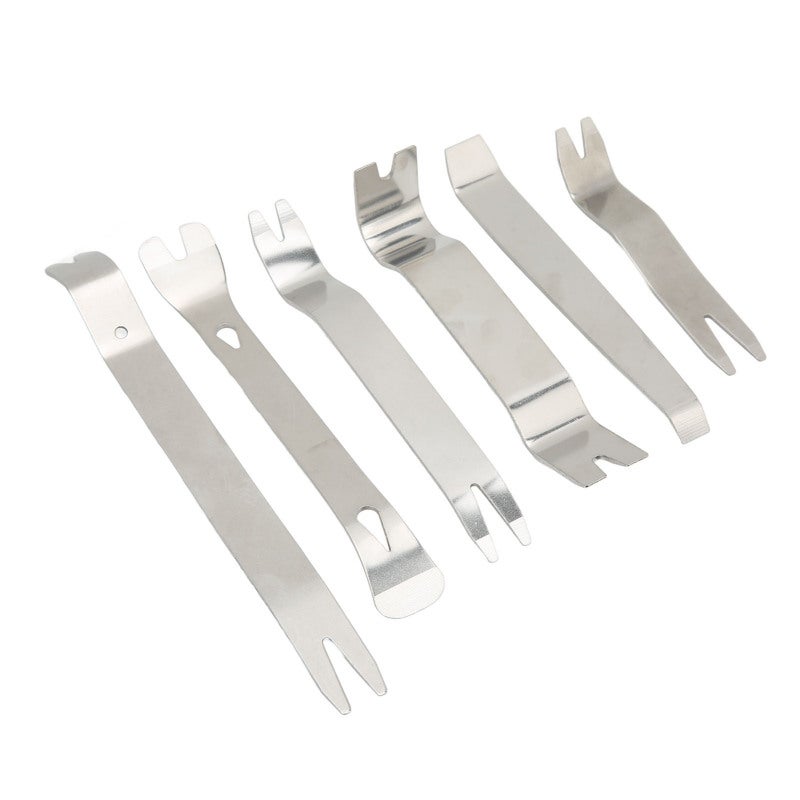 Stainless Steel Car Trim Removal Tool Kit 6-Piece - Multipurpose Auto Fastener Removal Tool - Safe Panel Pry Tool for Car Stereo Audio Dashboard Door Panel Repair - Image 2