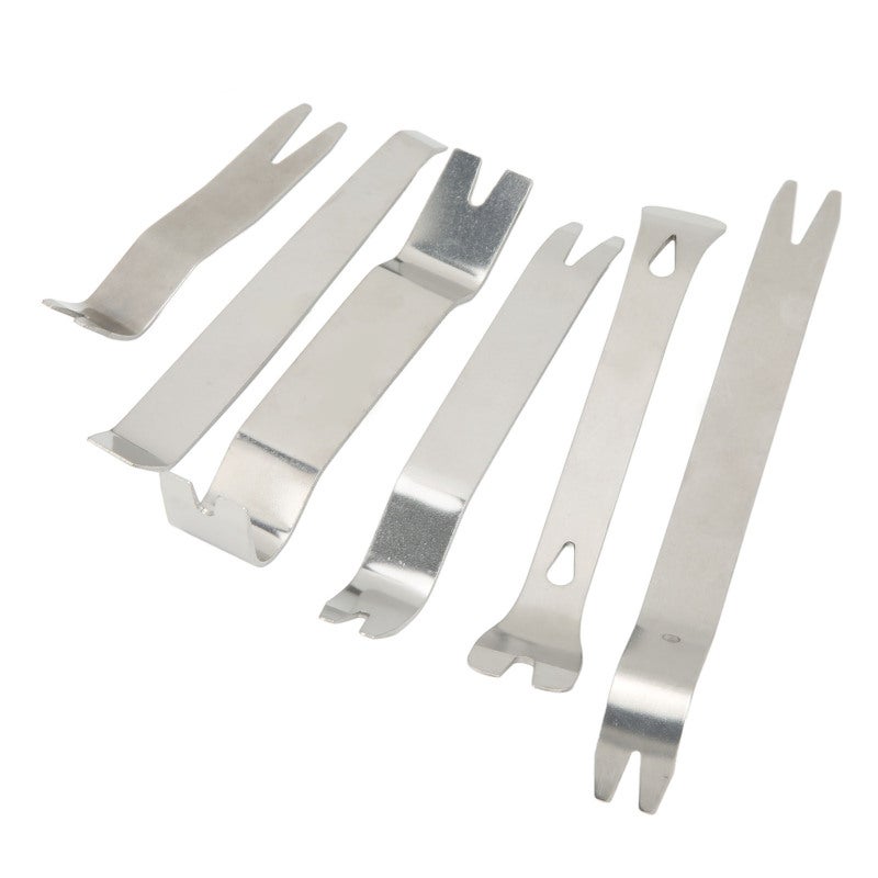 Stainless Steel Car Trim Removal Tool Kit 6-Piece - Multipurpose Auto Fastener Removal Tool - Safe Panel Pry Tool for Car Stereo Audio Dashboard Door Panel Repair - Image 5