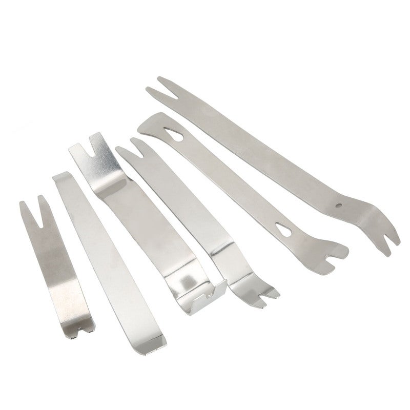 Stainless Steel Car Trim Removal Tool Kit 6-Piece - Multipurpose Auto Fastener Removal Tool - Safe Panel Pry Tool for Car Stereo Audio Dashboard Door Panel Repair - Image 4