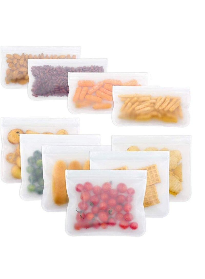 Y&D Storage Bags 10 Pack Sandwich Snack Ziplock Mix Stand up & Flat Freezer (Large Small Size Total Packs) BPA Free for Food, Make-up, Travel, Home