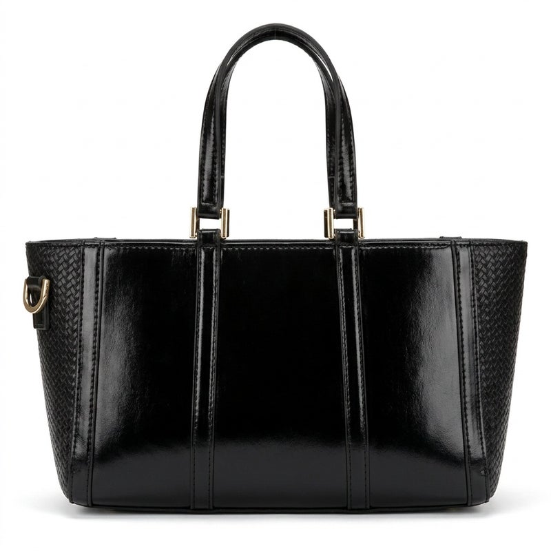 Fourteen Women's Textured Woven Tote Bag - Black - Image 1