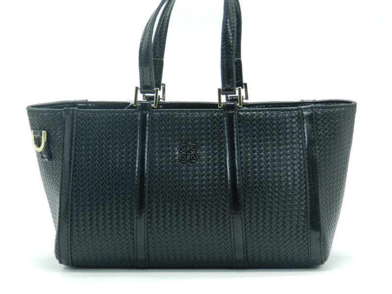 Fourteen Women's Textured Woven Tote Bag - Black - Image 4