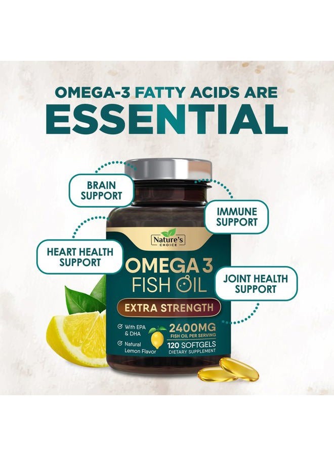 Nature's Choice مكمل زيت السمك أوميغا 3 2400 ملغ - قوة ثلاثية من EPA و DHA - Image 5
