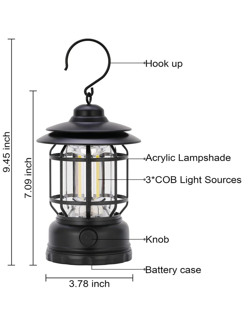 xinzhen Classic Vintage Camping Lantern, Vintage Rechargeable Camping Light, Rechargeable Vintage Camping Light - Image 5