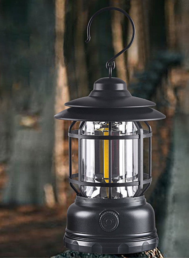 xinzhen Classic Vintage Camping Lantern, Vintage Rechargeable Camping Light, Rechargeable Vintage Camping Light - Image 2