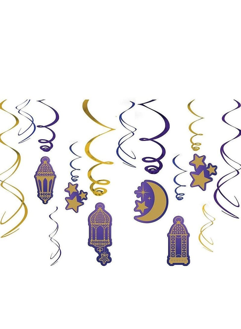 Amscan Eid Mubarak Foil Swirl Hanging Decoration