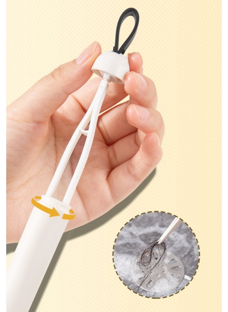 HOMESTAR Multi-Functional Long Handle Crevice Cleaning Brush - With V-Shape Dristles & TPR Scraper, Deep Clean Bathroom Window Gaps, Kitchen Grooves! Soft Bristles Dust, Hard Bristles Stains, Built-In Hair Clip, Arc Brush Head, Rinse Clean, Hang Design. - Image 5