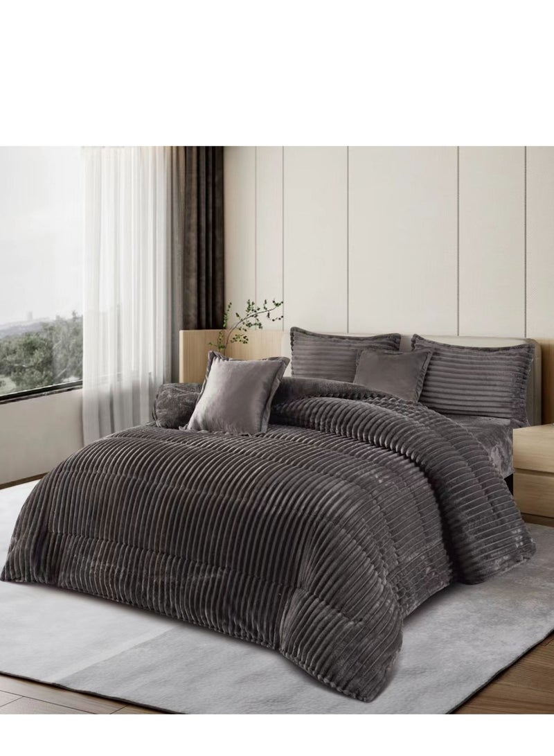 MingLi A winter comforter set made of luxurious velvet and fur to give you a feeling of warmth and comfort, size 230*250 cm. - Image 1