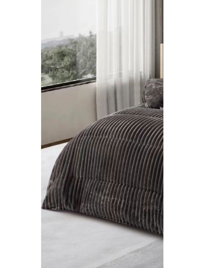 MingLi A winter comforter set made of luxurious velvet and fur to give you a feeling of warmth and comfort, size 230*250 cm. - Image 2