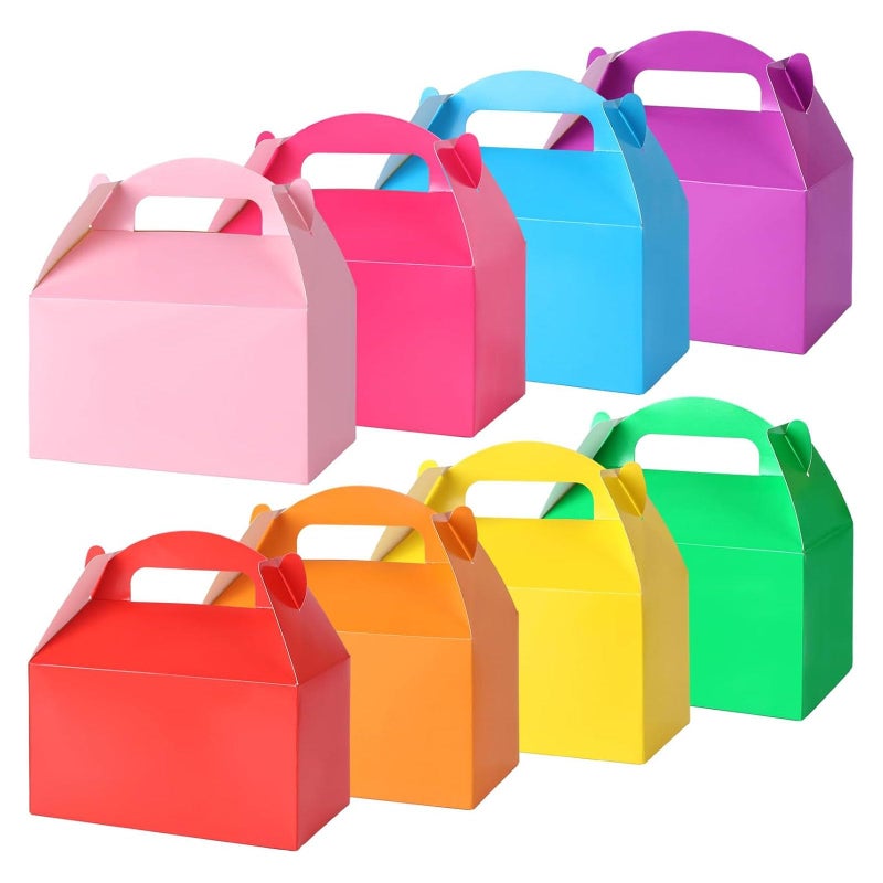 VGOODALL 16PCS Gable Treat Boxes Goodie Bags 61 35 33 inch Colorful Paper Gift Boxes for Kids Snacks Candy Toys Birthday Party Wedding - Image 2