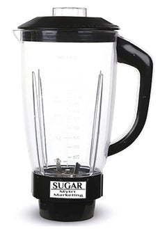 SUGAR Sugar Milkshake Jar with Lid for Mixer Grinder (1500ML), ABS Plastic Material, Black, 1Pc MA05  - Image 1