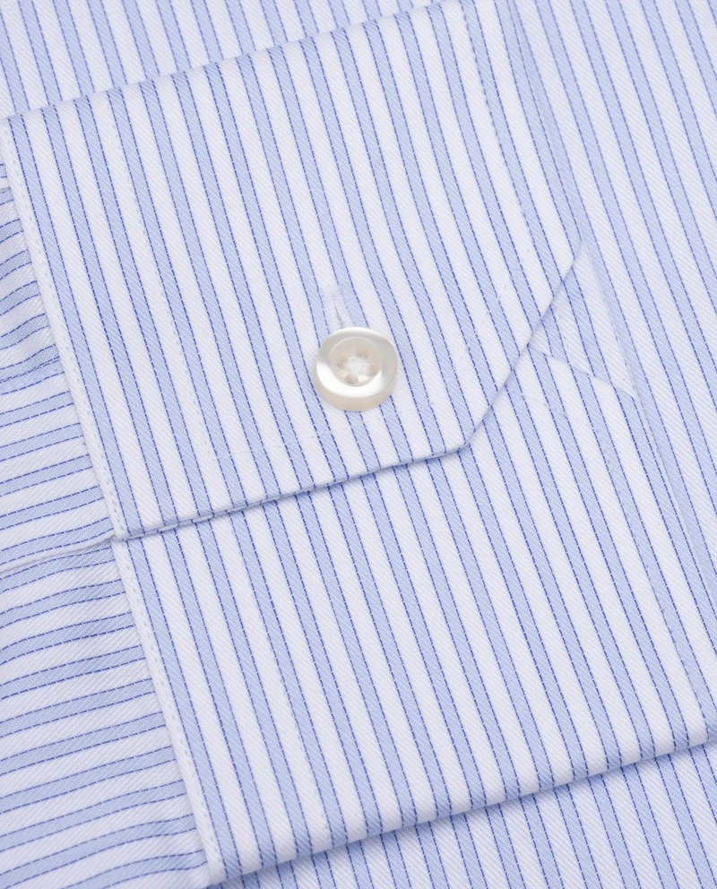 كاميتشسما Classic Light Blue Twill Extra Slim Fitted Shirt