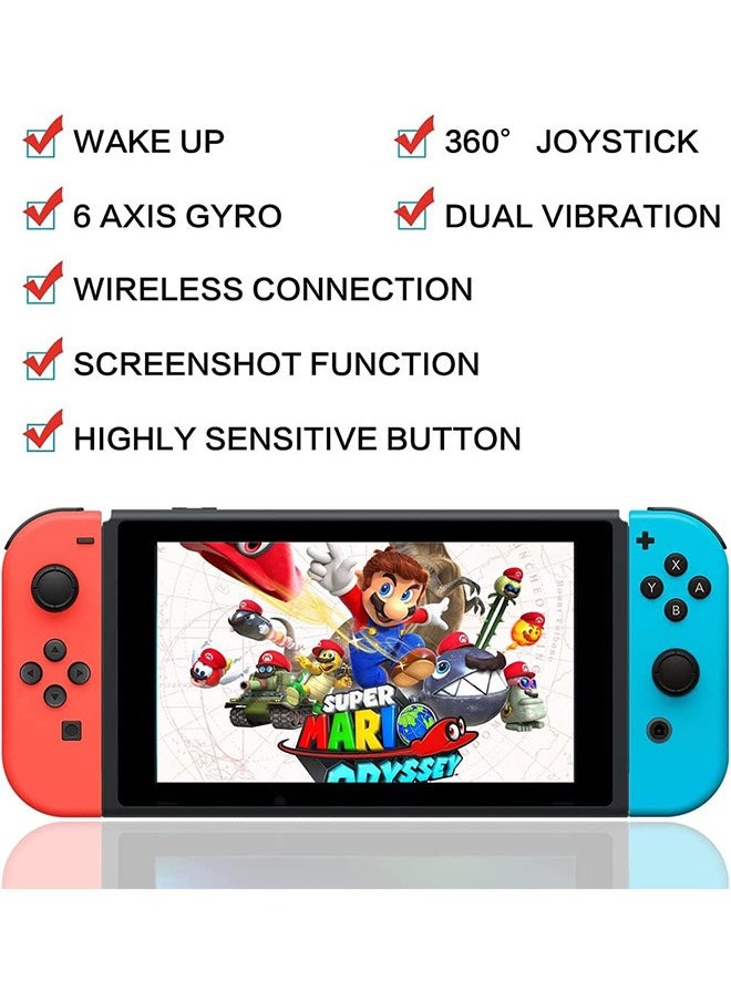 Garlo - Joy Con Controller Compatible with Nintendo Switch/Lite/OLED,Replacement for Switch Joy Pad,Wireless Controllers Support Dual Vibration/Wake-up/Motion Control - Image 1