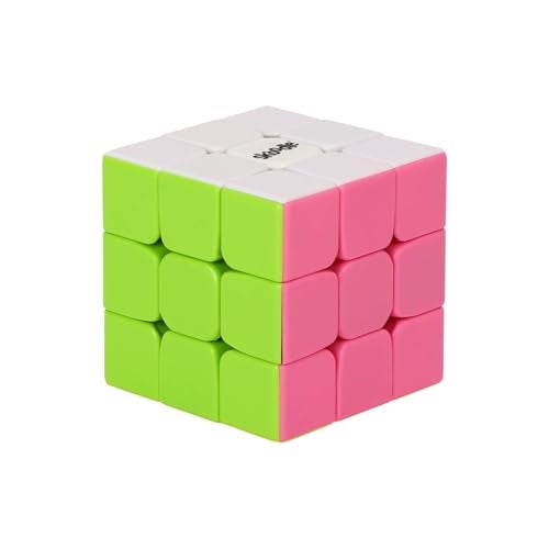 Skoodle Quest Spiral Stickerless Cube 3X3X3 with Transparent Case| Fast & Smooth Speedcube Puzzle | Stress Buster & Brain Teaser for Kids & Adult | Anti-Pop & Durable | Multi - Image 1
