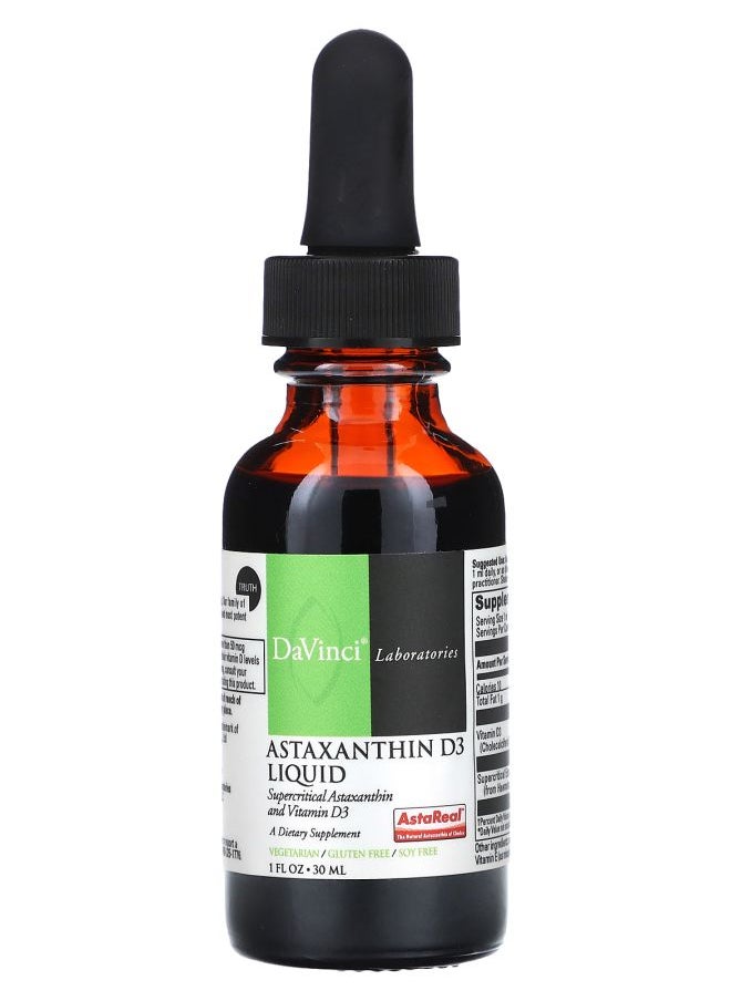 DaVinci Laboratories Astaxanthin D3 Liquid 1 fl oz (30 ml) 