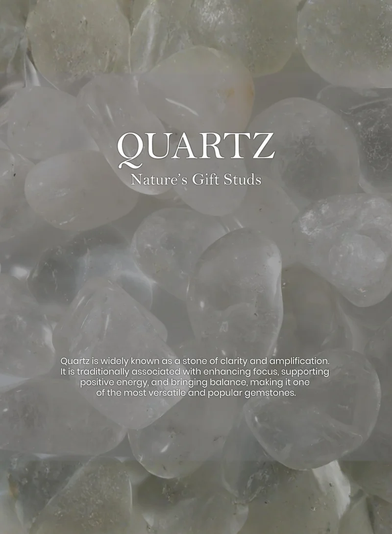 British Fossils أقراط قرط هدية الطبيعة بالكوارتز