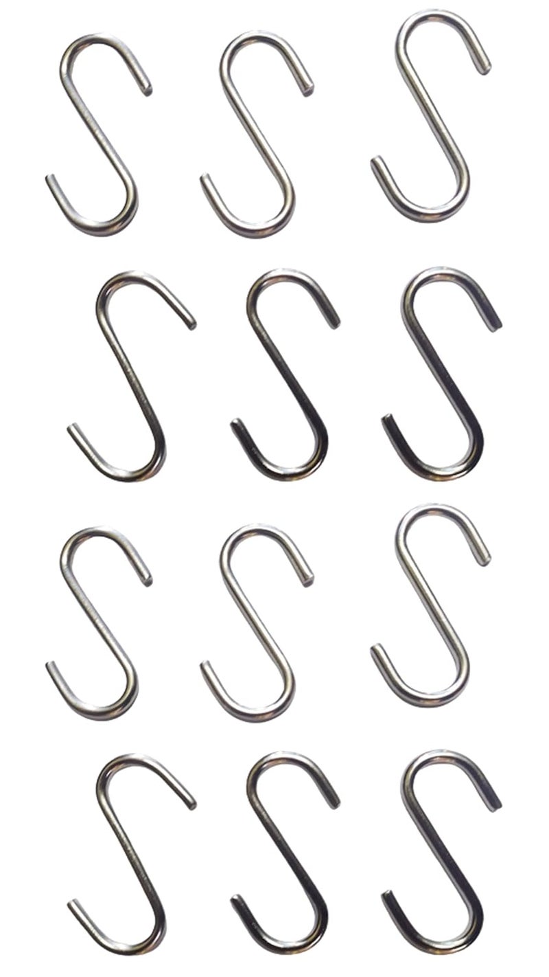 Beauty Tool Best Plating Quality Stainless Steal Rust Proof S Shaped Hooks Pack of 24 Medium Size Silver Color  - Image 2