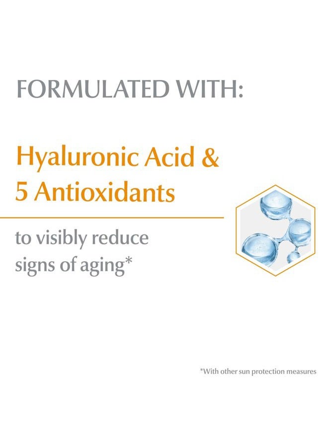 Eucerin Sun Age Defense SPF 50 Face Sunscreen Lotion with Hyaluronic Acid, Hypoallergenic, Non-Comedogenic Sunscreen SPF 50 Free of Fragrance, Oxybenzone and Octinoxate, 2.5 Fl Oz Bottle - Image 5