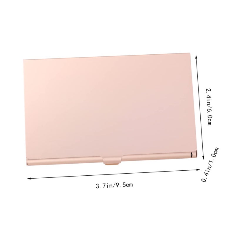 Aluminum Alloy Business Card Holder Portable Golden Design for Office Professional Use - Image 3