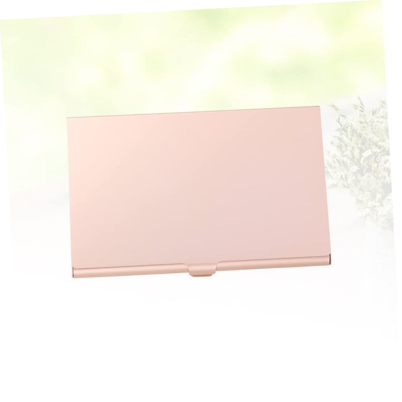 Aluminum Alloy Business Card Holder Portable Golden Design for Office Professional Use - Image 4