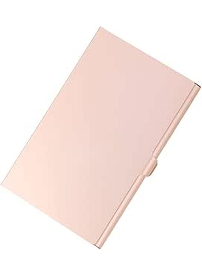 Aluminum Alloy Business Card Holder Portable Golden Design for Office Professional Use - Image 1