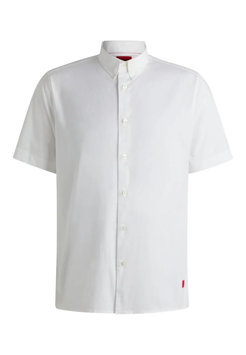 HUGO Relaxed-fit shirt in stretch-cotton canvas