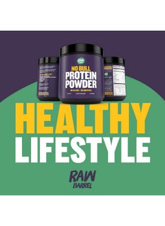 Raw Barrel 2Lb No Bull Unflavored Whey Protein Powder, Pure, Instantized Whey Supplement,High Protein, Low Carb, No Fillers, No Additives, Flavorless  - Image 2