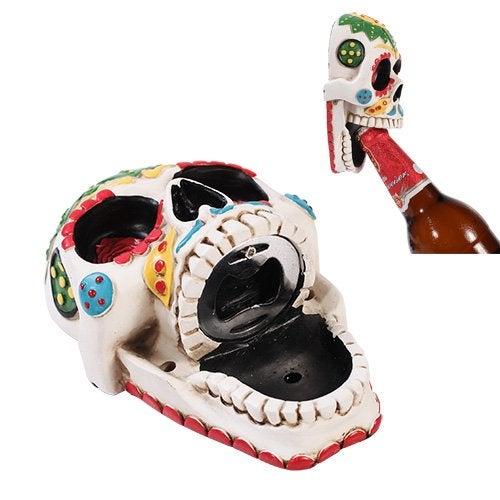 Pacific Giftware ATL Day of The Dead Skull Wall Mounted Bottle Opener Figurine Made of Polyresin - Image 5