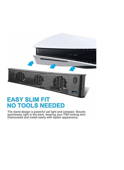 COOLING FAN FOR PS5 DE/UHD CONSOLE - BLACK