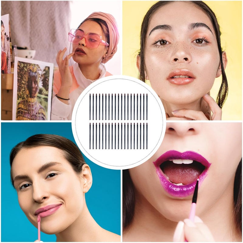 ABOOFAN 50pcs Multifunctional Lip Brush Applicators Portable Makeup Brush Set for Travel Lipstick and Lip Gloss Application - Image 4