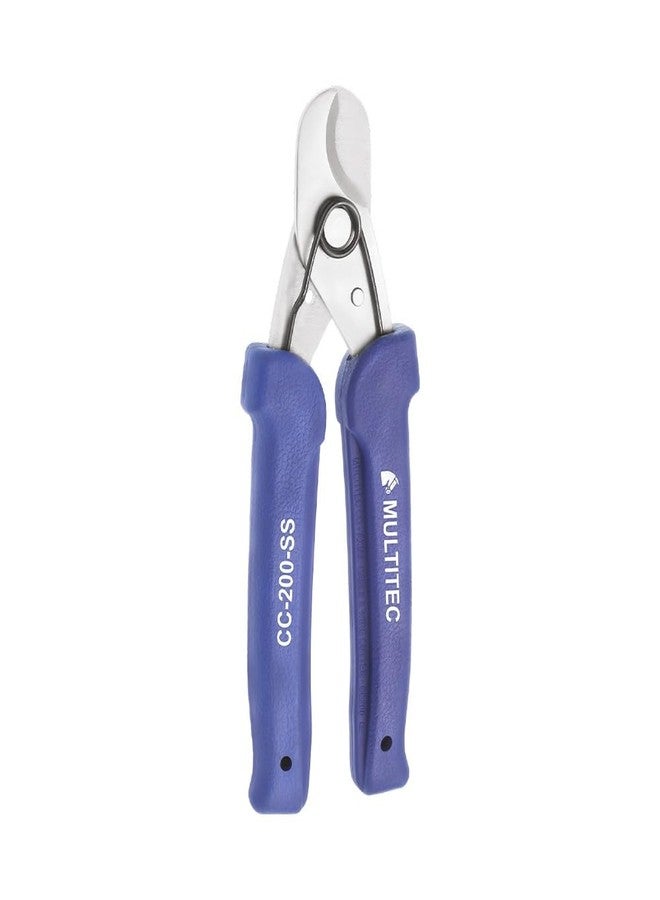 Multitec Industries Ltd MULTITEC CC-200-SS Wire Cutter & Stripper | Stainless Steel 2-in-1 Electrical Hand Tool for Home & Industrial Use | Manual Cable Stripping & Cutting Tool with Ergonomic Grip and Safety Lock - Image 1