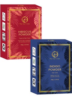 Nuerma Science Organic Hibiscus Powder And Indigo Powder Combo (Pack Of 2 100Gm Each)  - Image 2