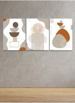 Marktna Decorative Wall Art Painting With a Bohemian Art Design 3 Pieces Size 120x60cm  - Image 1
