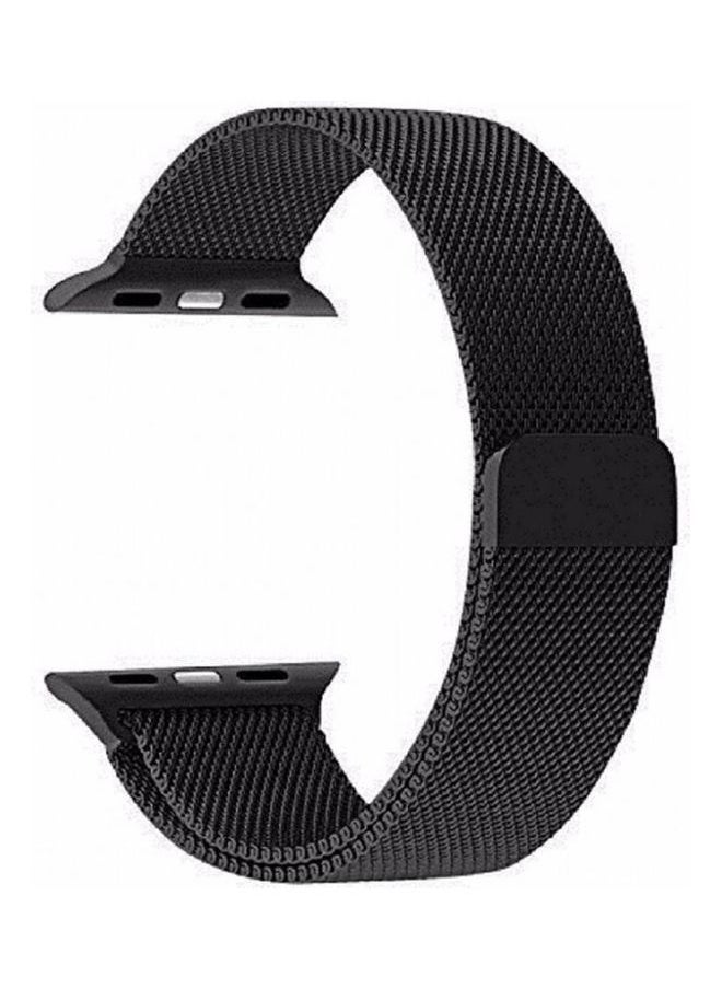 Generic - Milanese Loop Band For Apple Watch Series 5/6/7 42/44/45mm Space Black - Image 1