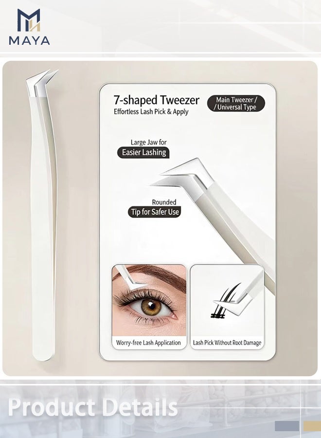 Maya 4 Straight Lash Tweezers for Eyelash Extensions - Pointed Tweezers, Anti-Rust, Stainless Steel Isolation Lash Supplies - Image 5