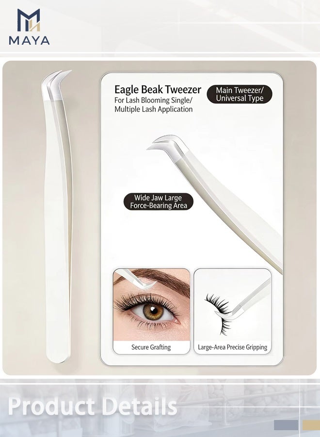 Maya 4 Straight Lash Tweezers for Eyelash Extensions - Pointed Tweezers, Anti-Rust, Stainless Steel Isolation Lash Supplies - Image 4