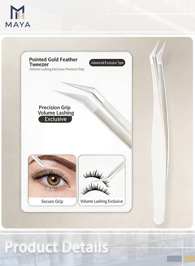 Maya 4 Straight Lash Tweezers for Eyelash Extensions - Pointed Tweezers, Anti-Rust, Stainless Steel Isolation Lash Supplies - Image 3