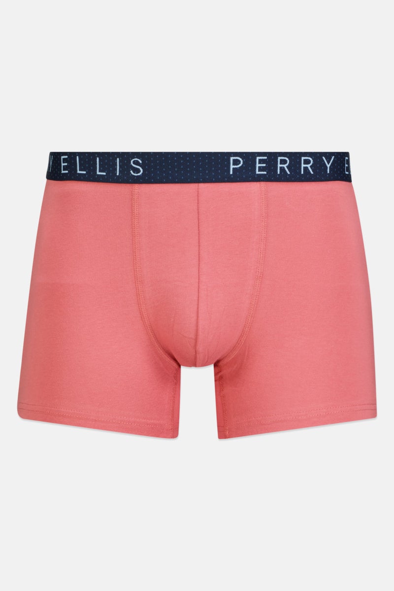 PERRY ELLIS Men 3 Pack Brand Logo Boxer Briefs, Multicolor  - Image 5