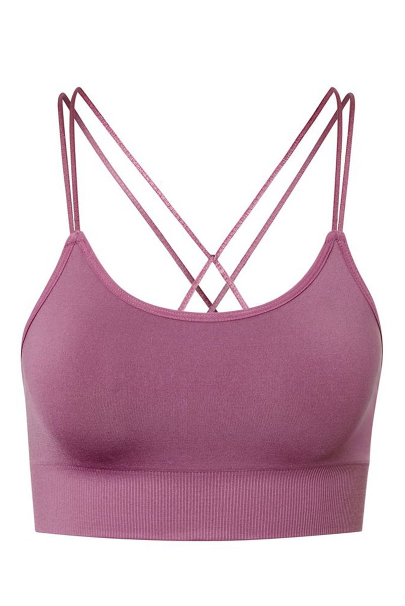 Tchibo Women Sportswear Fit Sleeveless Training Top, Mauve  - Image 4