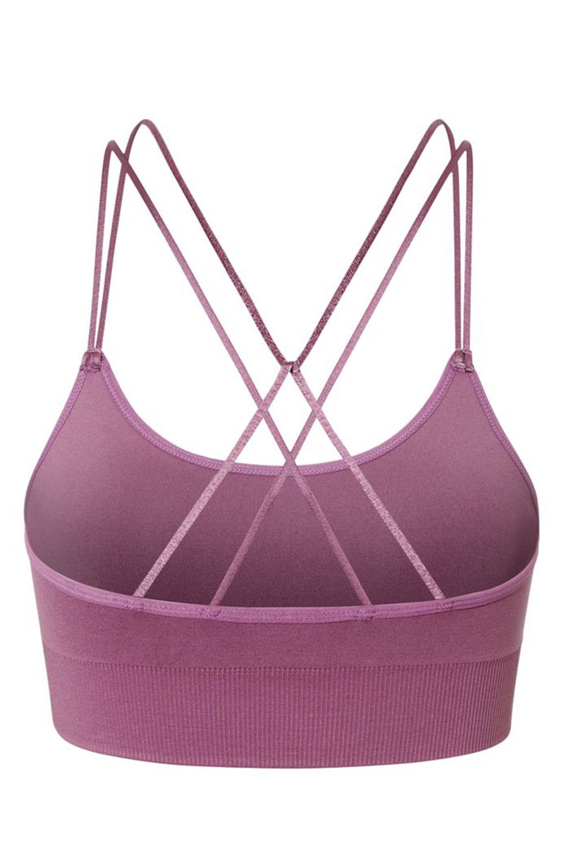 Tchibo Women Sportswear Fit Sleeveless Training Top, Mauve  - Image 3