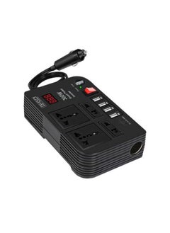 BYGD 300W Car Inverter: Converts 12V/24V DC to 220V AC with 4 USB Ports for Quick Charging and 2 Universal Sockets, Complete with LED Display  - Image 3