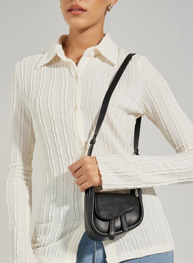 Styli Asymmetrical Shoulder Bag with Adjustable Strap  - Image 2