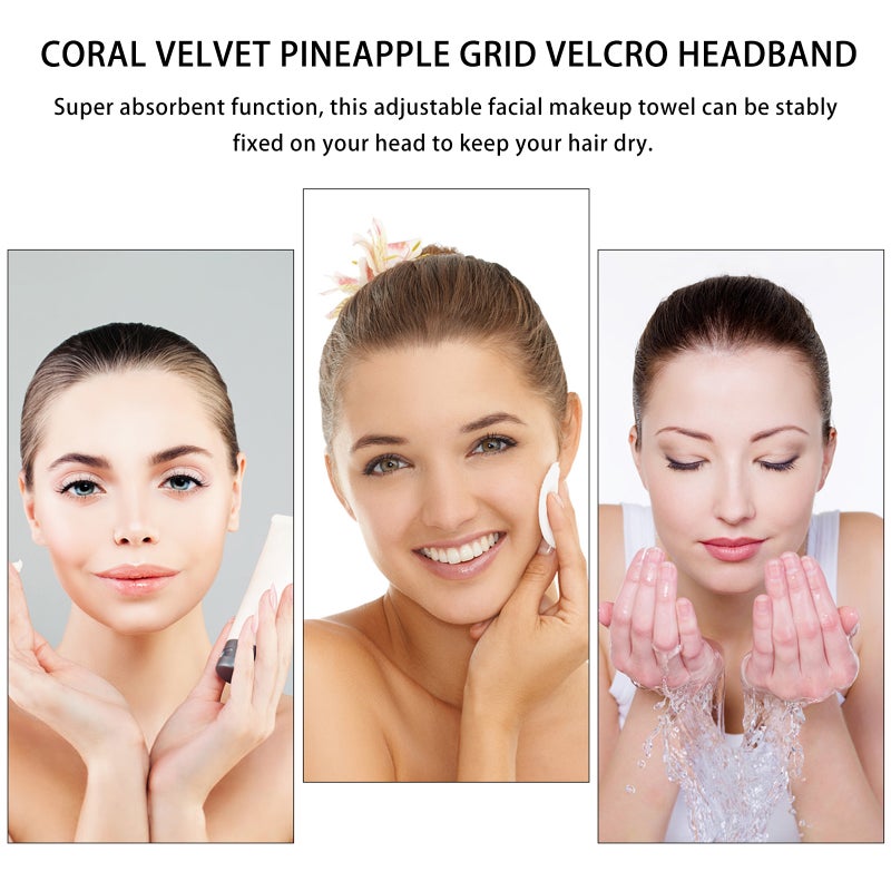 2Pcs Makeup Headband Hairband Wrap for Women Face Washing Bathing Shower - Image 2