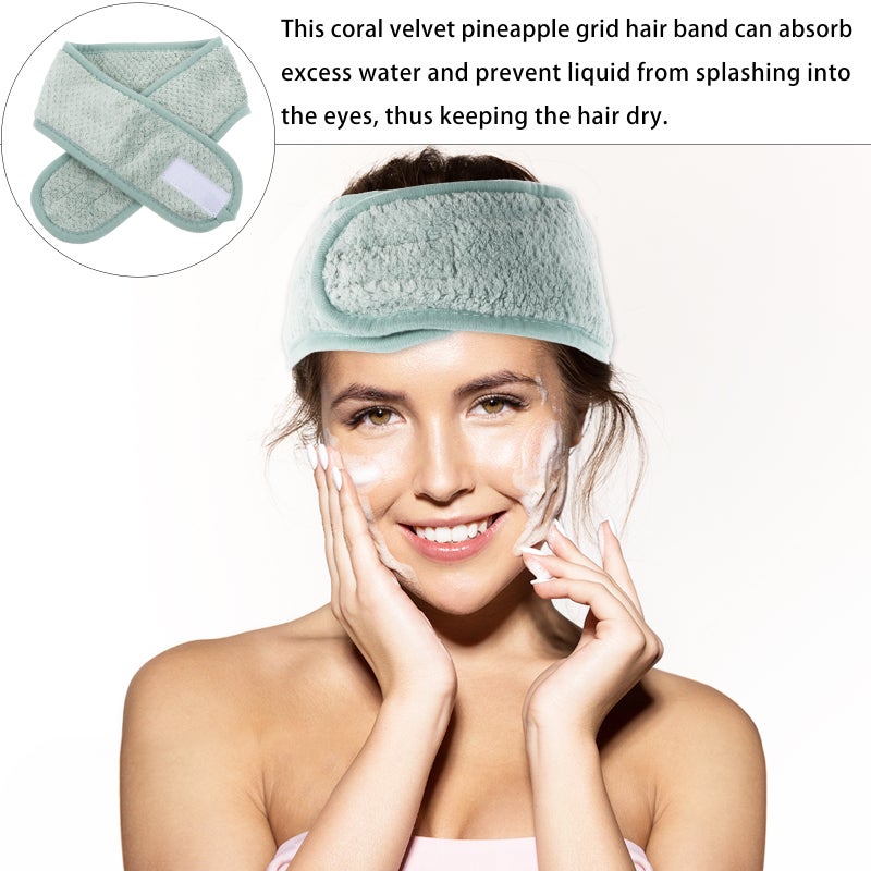 2Pcs Makeup Headband Hairband Wrap for Women Face Washing Bathing Shower - Image 5