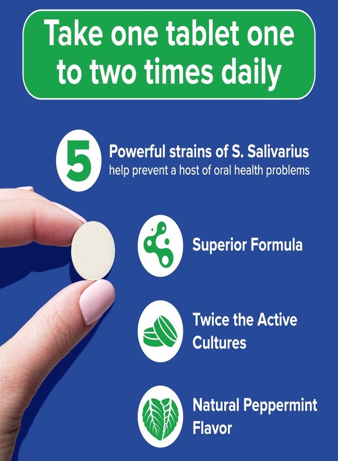 Tuthi Oral Probiotics for Mouth Bad Breath Treatment for Adults - Dental Probiotics for Teeth and Gums - Oral Health Probiotics - 60 Lozenges Peppermint Flavor - Image 5