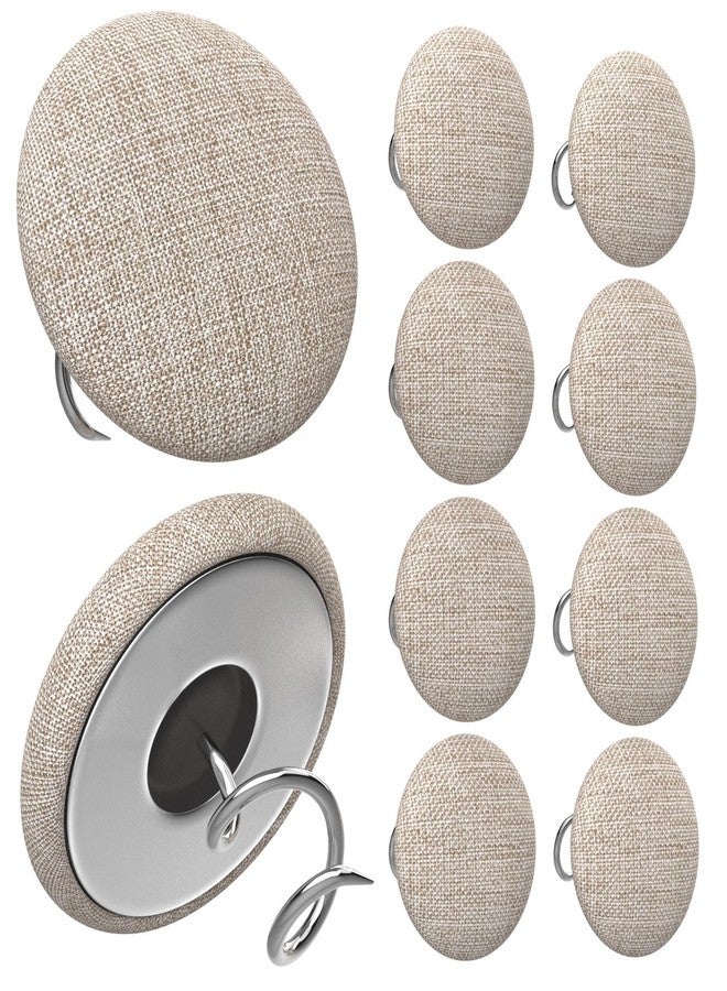 MAICOBI Bed Skirts Pins,Flax Covered Button Twist Pins,Sofa Cover Twist Pins,for Bed Skirts,Upholstery Pins,Armchair Caddies,Armrest Covers (12, Light Brown) - Image 1