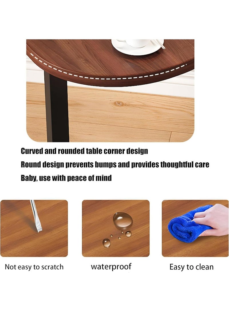 Wooden Side Table with Metal Holder – Modern and Durable Design for Living Rooms and Bedrooms to Hold Drinks, Books and Décor DK - Image 2