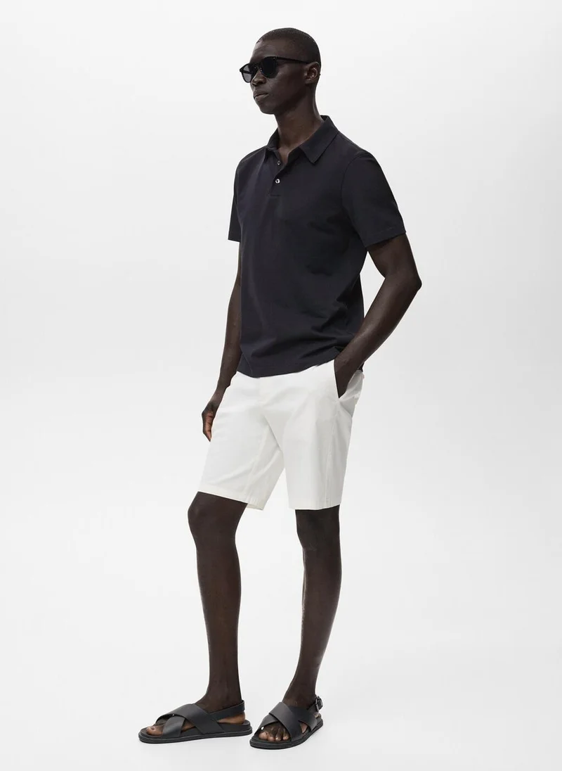 Mango Man Cotton piqué polo t-shirt