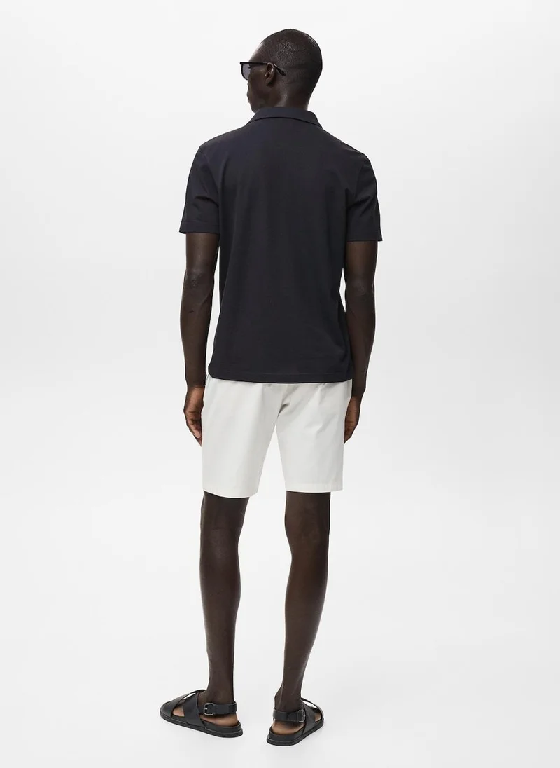 Mango Man Cotton piqué polo t-shirt